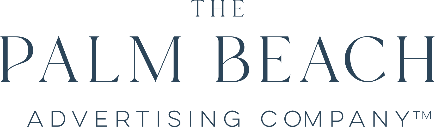 Logo, Blue. Palm Beach Advertising Company
